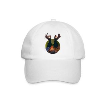 Collage Kunst Surrealismus Geschenk Design Augen - Baseballkappe - Weiß/Weiß - Vorne