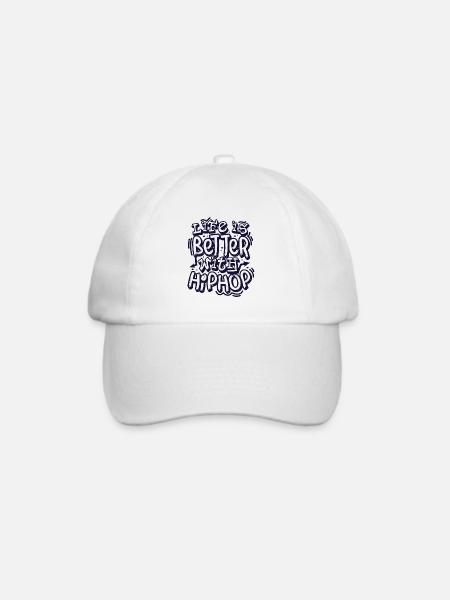Hip Hop - Baseballkappe - Weiß/Weiß