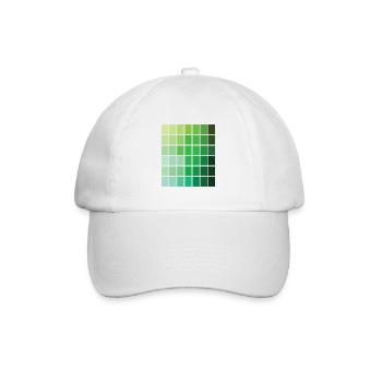 Trendige grüne Farbpalette - Baseballkappe - Weiß/Weiß - Vorne