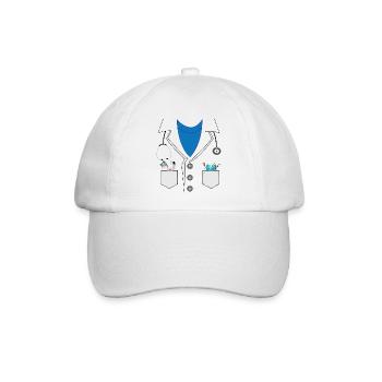Doktor - Baseballkappe - Weiß/Weiß - Vorne