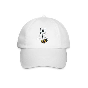 Let It Bee Biene Spruch - Baseballkappe - Weiß/Weiß - Vorne