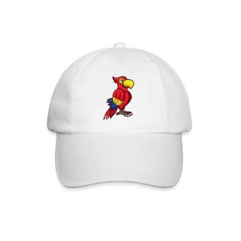 Papagei - Baseballkappe - Weiß/Weiß - Vorne