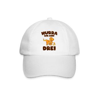 Drei Geschwister | 3. Kind Geburt Bruder Schwester - Baseballkappe - Weiß/Weiß - Vorne