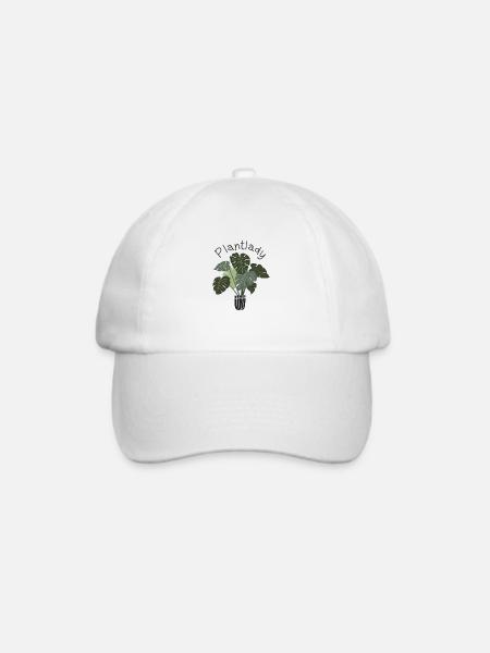 Plantlady Sukkulente Pflanze - Baseballkappe - Weiß/Weiß
