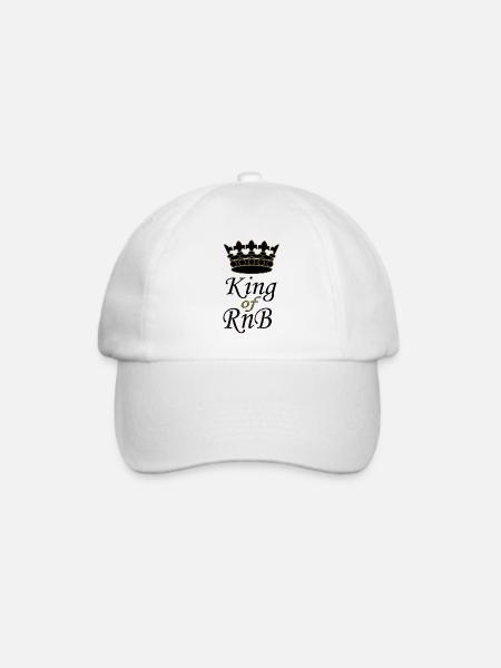 King of RnB - Baseballkappe - Weiß/Weiß