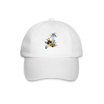 Bee Cool Sommer Honig Biene Wespe Honigbiene - Baseballkappe - Weiß/Weiß - Vorne
