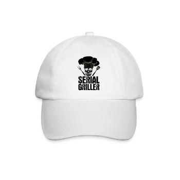 Serial Griller BBQ Distressed - Baseballkappe - Weiß/Weiß - Vorne