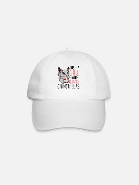 Kawaii Maus Liebt Mädchen Design - Baseballkappe - Weiß/Weiß