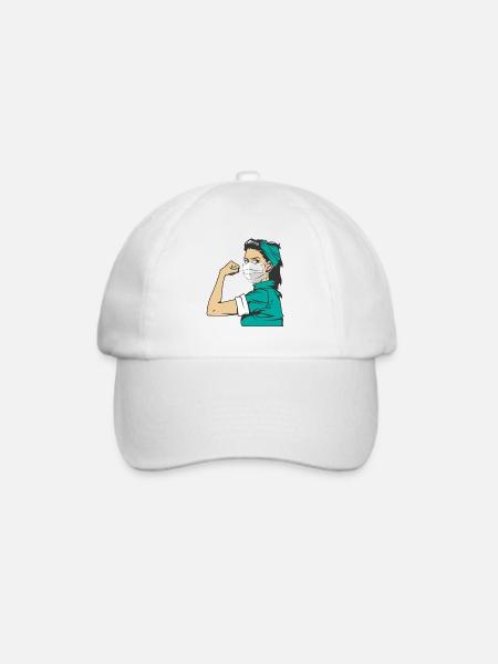 Rose The Riveter - Nurse Nurse - Baseballkappe - Weiß/Weiß