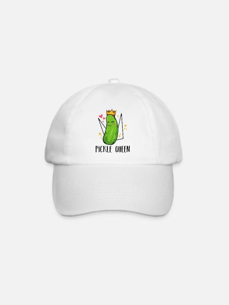 Königliche Gurke Kawaii - Baseballkappe - Weiß/Weiß