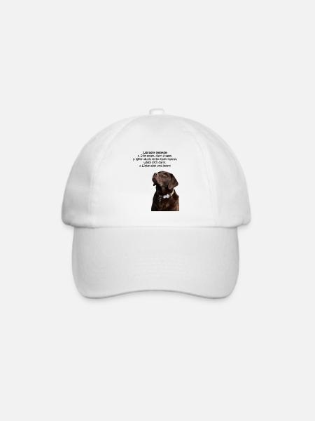Die Gesetze eines Labradors - Baseballkappe - Weiß/Weiß
