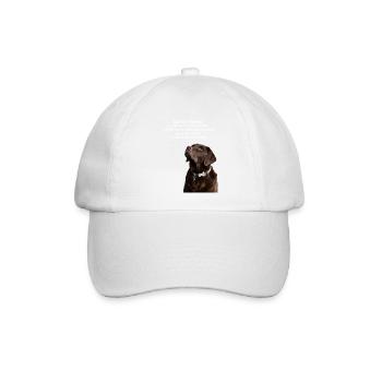 Die Gesetze eines Labradors - Baseballkappe - Weiß/Weiß - Vorne