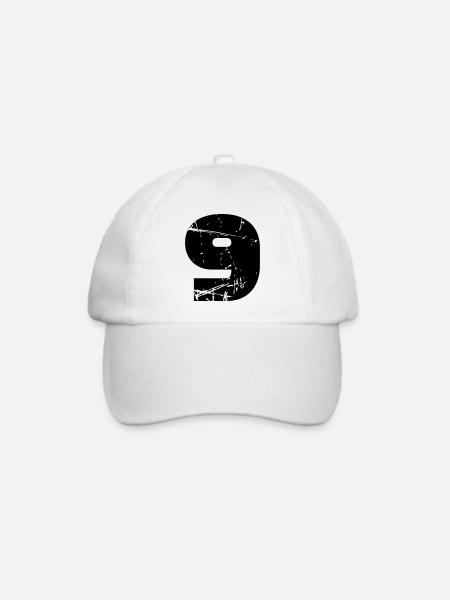 9 - Baseballkappe - Weiß/Weiß