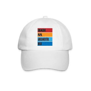 Grillmeister - Baseballkappe - Weiß/Weiß - Vorne