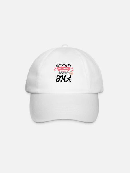 Oma Lustige Sprüche Superheldin Großmutter - Baseballkappe - Weiß/Weiß