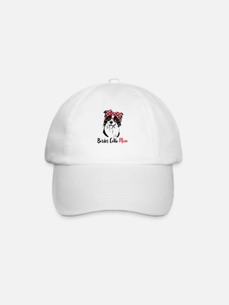 Border Collie - Baseballkappe - Weiß/Weiß