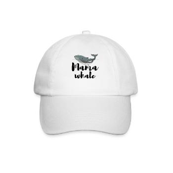 Mama whale - Baseballkappe - Weiß/Weiß - Vorne