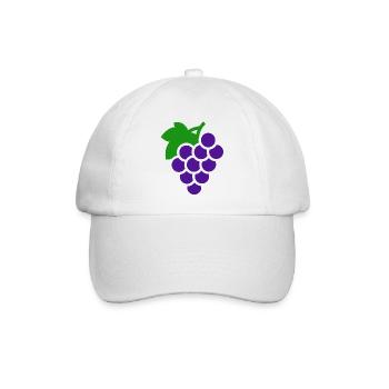 Trauben Geschenk - Baseballkappe - Weiß/Weiß - Vorne