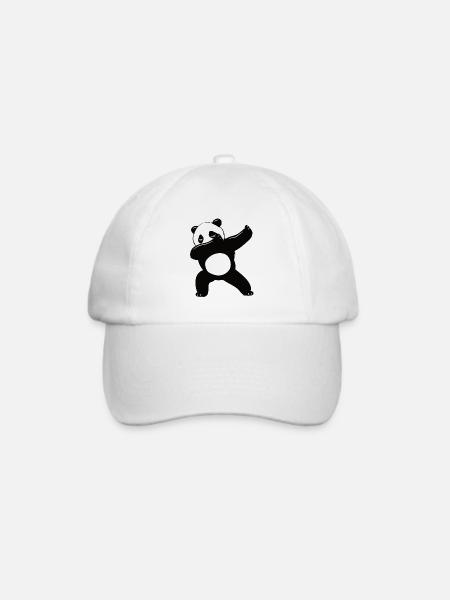 Dabbing Panda - Baseballkappe - Weiß/Weiß