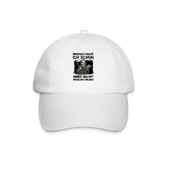Sensenmann - Baseballkappe - Weiß/Weiß - Vorne