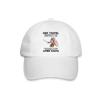 Tempelritter Grafik Templer Tempel Ritter Teufel - Baseballkappe - Weiß/Weiß - Vorne