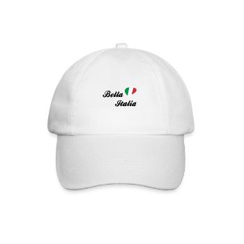 Bella Italia Italienisches Lebensgefühl - Baseballkappe - Weiß/Weiß - Vorne