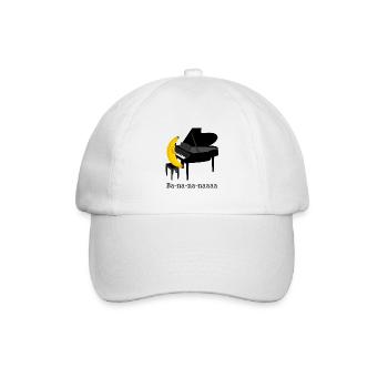 Banane Klavier Piano Klassik Musik Symphonie - Baseballkappe - Weiß/Weiß - Vorne