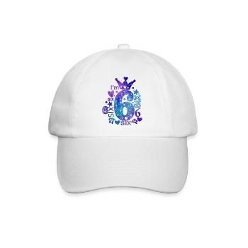 I'm 6 - Baseballkappe - Weiß/Weiß - Vorne
