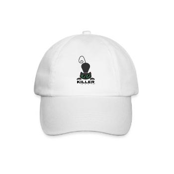 killer Katze - Baseballkappe - Weiß/Weiß - Vorne