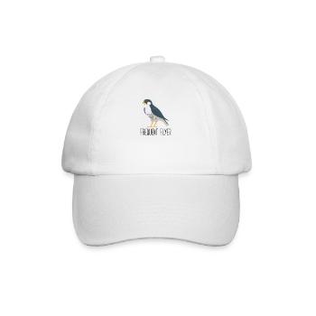 Lustiges Wanderfalken-Birder-Geschenk - Baseballkappe - Weiß/Weiß - Vorne