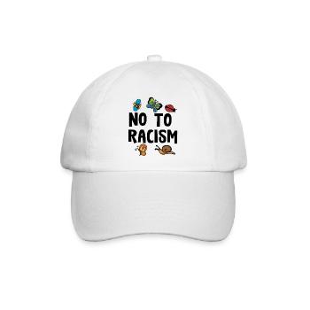 Rassismus Gegen Rechts Spruch Damen Geschenk - Baseballkappe - Weiß/Weiß - Vorne