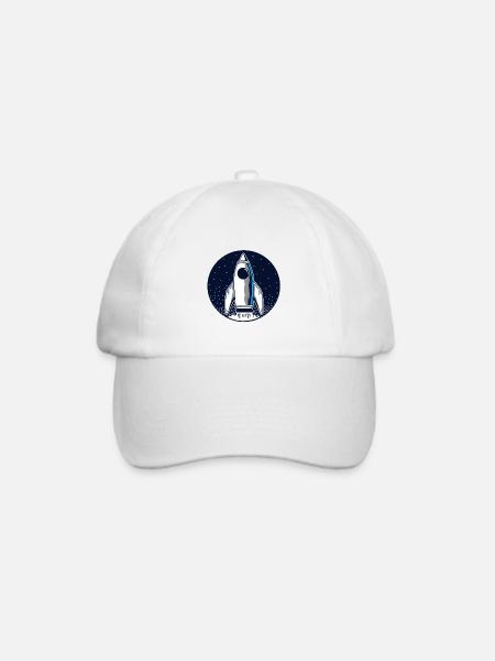 Rakete Weltall Raumfahrt - Baseballkappe - Weiß/Weiß