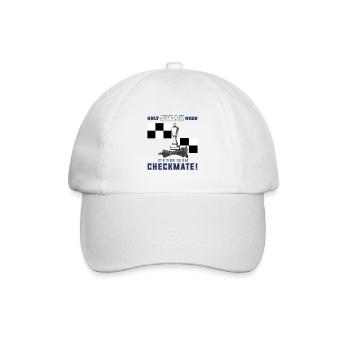 Schach, Schach Schachmatt, Schach Schachfiguren - Baseballkappe - Weiß/Weiß - Vorne