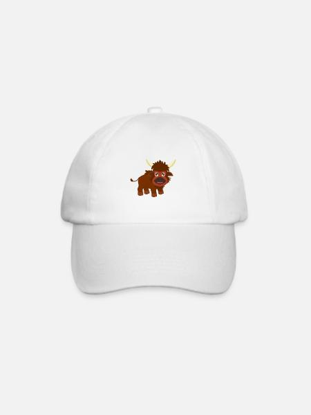 Bison Büffel - Baseballkappe - Weiß/Weiß