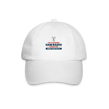 Amateur Amateurfunker Lustiges Geschenk - Baseballkappe - Weiß/Weiß - Vorne