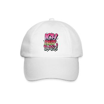 Ich Darf Das! Graffiti Statement Style - Baseballkappe - Weiß/Weiß - Vorne