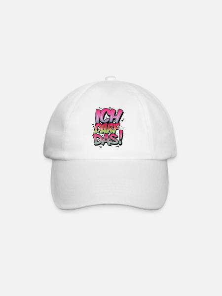 Ich Darf Das! Graffiti Statement Style - Baseballkappe - Weiß/Weiß