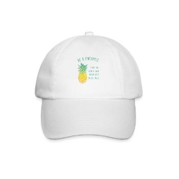 be a pineapple - Baseballkappe - Weiß/Weiß - Vorne