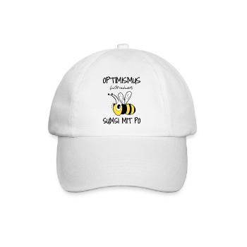 Sumsi Mit Po Imker Optimismus Bienen Geschenk - Baseballkappe - Weiß/Weiß - Vorne
