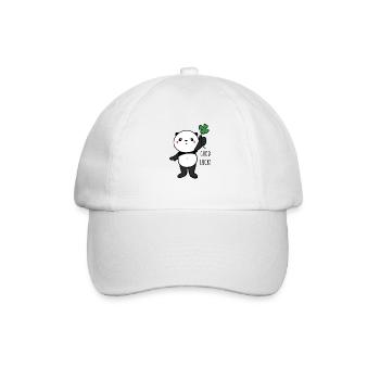 Glücklicher Panda - Baseballkappe - Weiß/Weiß - Vorne