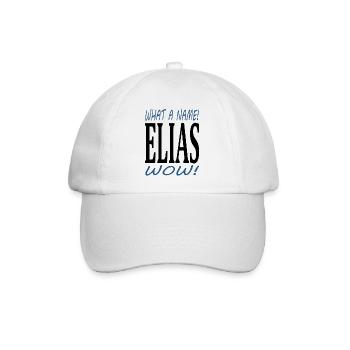 Vorname Elias ich heiße Elias ich bin Elias - Baseballkappe - Weiß/Weiß - Vorne