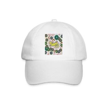 Kunstgecko der Aborigines - Baseballkappe - Weiß/Weiß - Vorne