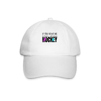 Feldhockey cooler Spruch Geschenk Spieler Trainer - Baseballkappe - Weiß/Weiß - Vorne