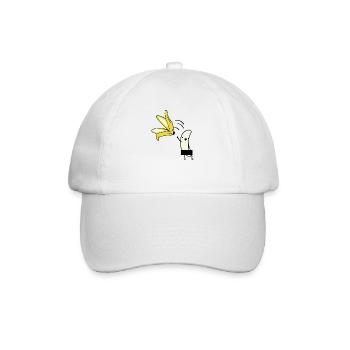 FKK Striptease Banane Nackte Striptease Banane - Baseballkappe - Weiß/Weiß - Vorne
