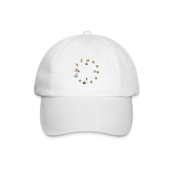 Bayrische Uhr - Baseballkappe - Weiß/Weiß - Vorne