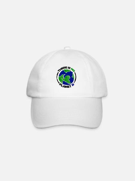 Erde Grün Blau Umwelt THERE IS NO PLANET B Spruch - Baseballkappe - Weiß/Weiß