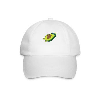Avocado Mit Sonnenbrillen Gemüse Avocado - Baseballkappe - Weiß/Weiß - Vorne