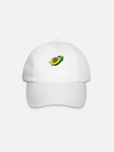 Avocado Mit Sonnenbrillen Gemüse Avocado - Baseballkappe - Weiß/Weiß