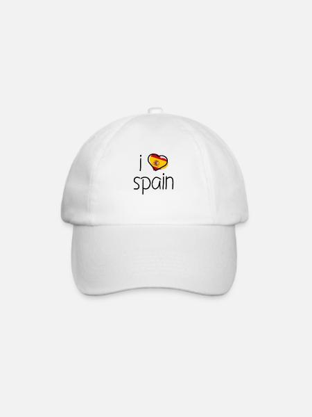I Love Spain - Baseballkappe - Weiß/Weiß