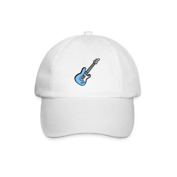 Gitarre Guitar - Baseballkappe - Weiß/Weiß - Vorne